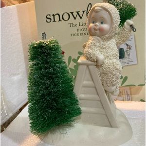 Department 56 Snow Babies “The Littlest Tree” Porcelain Figurine. New in box.